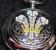 A E Williams - Pocket Watch Welsh Feathers & Crown