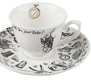 Alice in Wonderland - Boxed Espresso Cup and Saucer