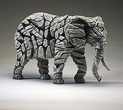 Edge Sculpture - Elephant White