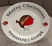 Redwood - Merry Christmas Robin Plate