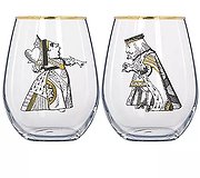 Alice in Wonderland - Set of His & Hers Glass Tumblers