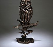 Edge Sculpture - Owl Golden