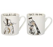 Alice in Wonderland - Queen & King of Hearts Mug set