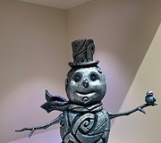 Edge Sculpture - Snowman Grey