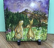 Gareth Lloyd-Hughes - Moon Gazing Hares Slate